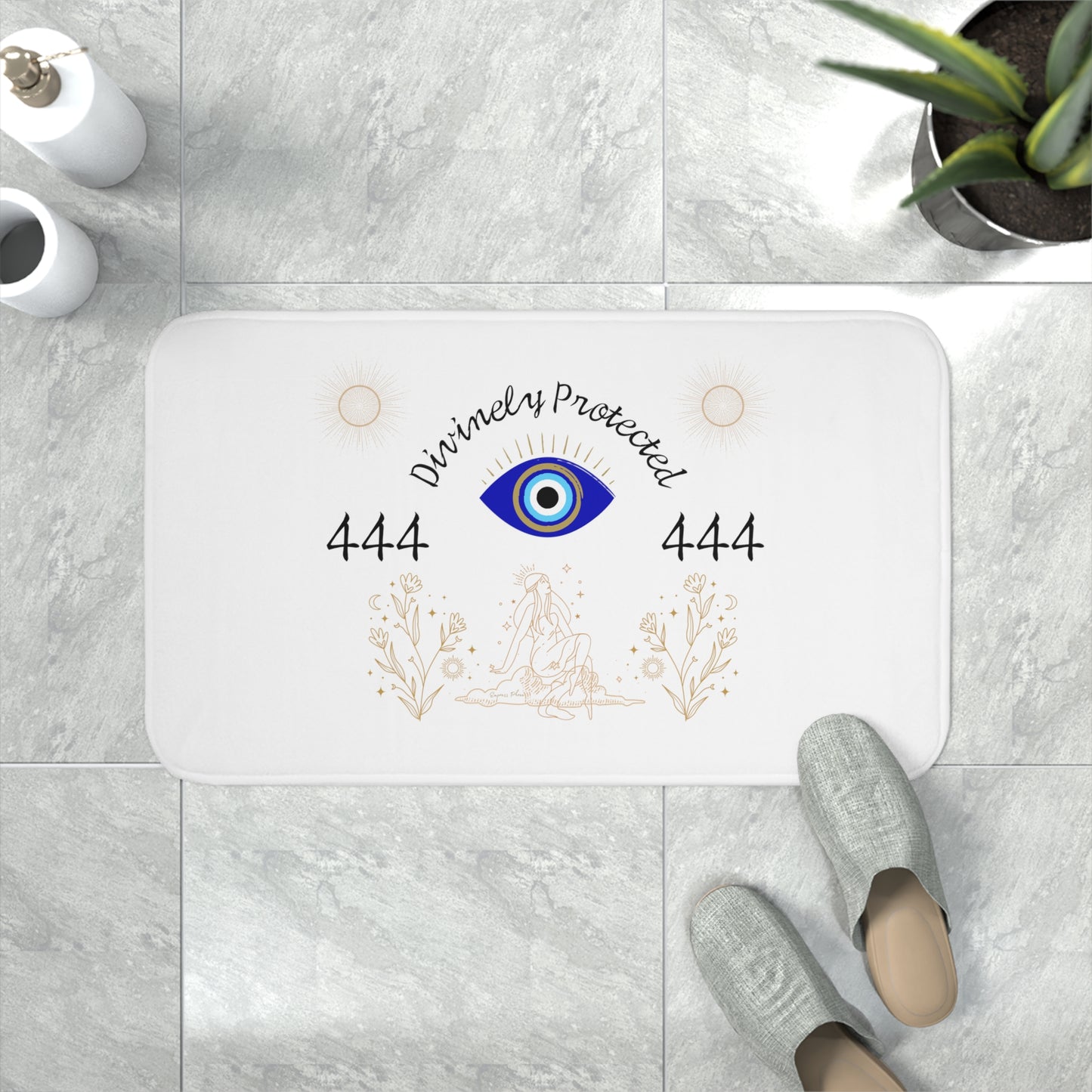 444 Divinely Protected Memory Foam Bath Mat