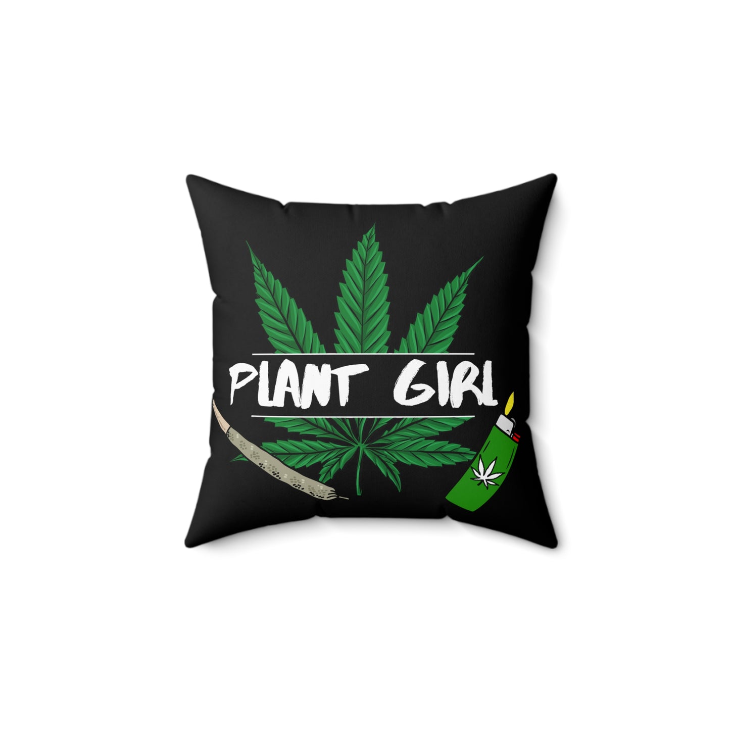 Phreestyle Plant Girl Pillow -Black