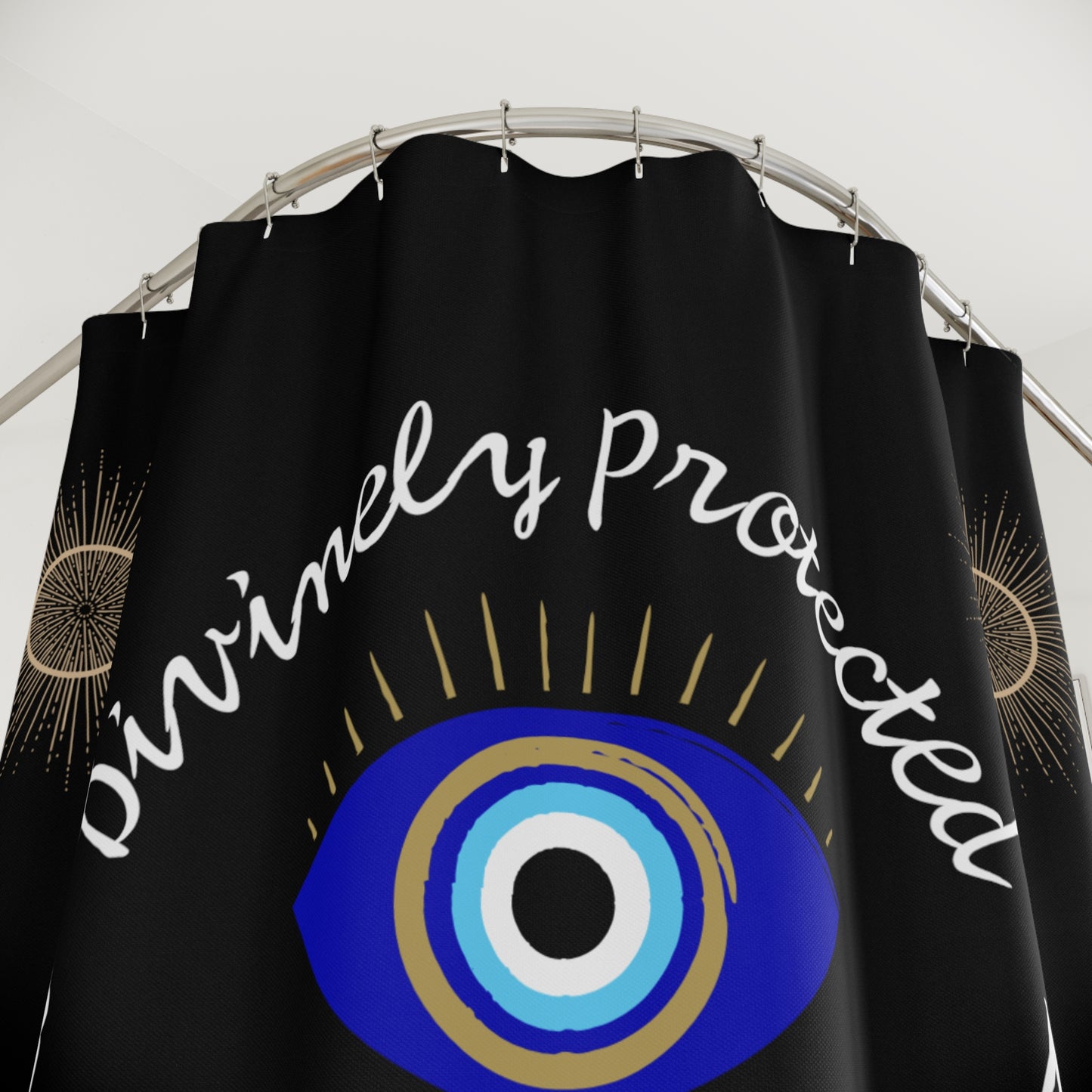 Phreestyle Black 444 Divinely Protected Shower Curtain