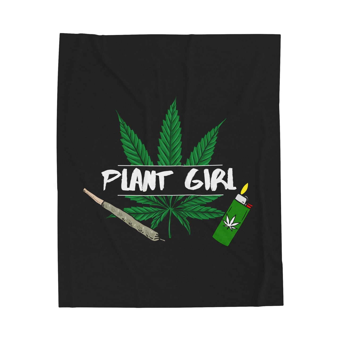 Plant Girl Velveteen Plush Blanket