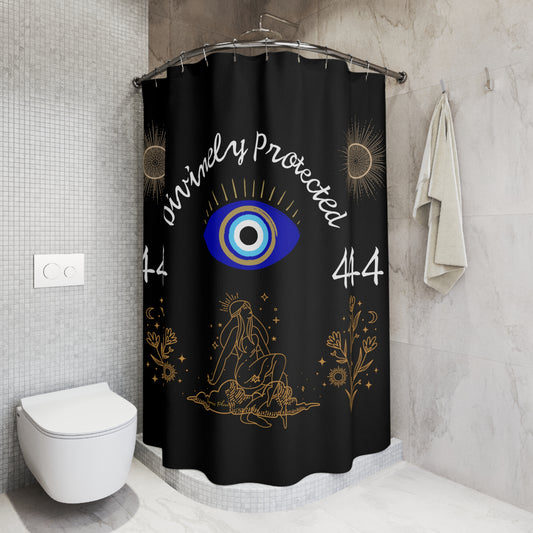 Phreestyle Black 444 Divinely Protected Shower Curtain