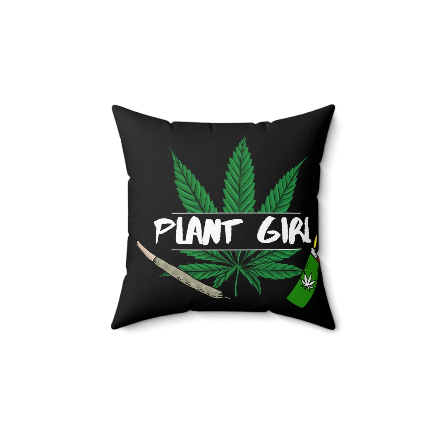 Phreestyle Plant Girl Pillow -Black